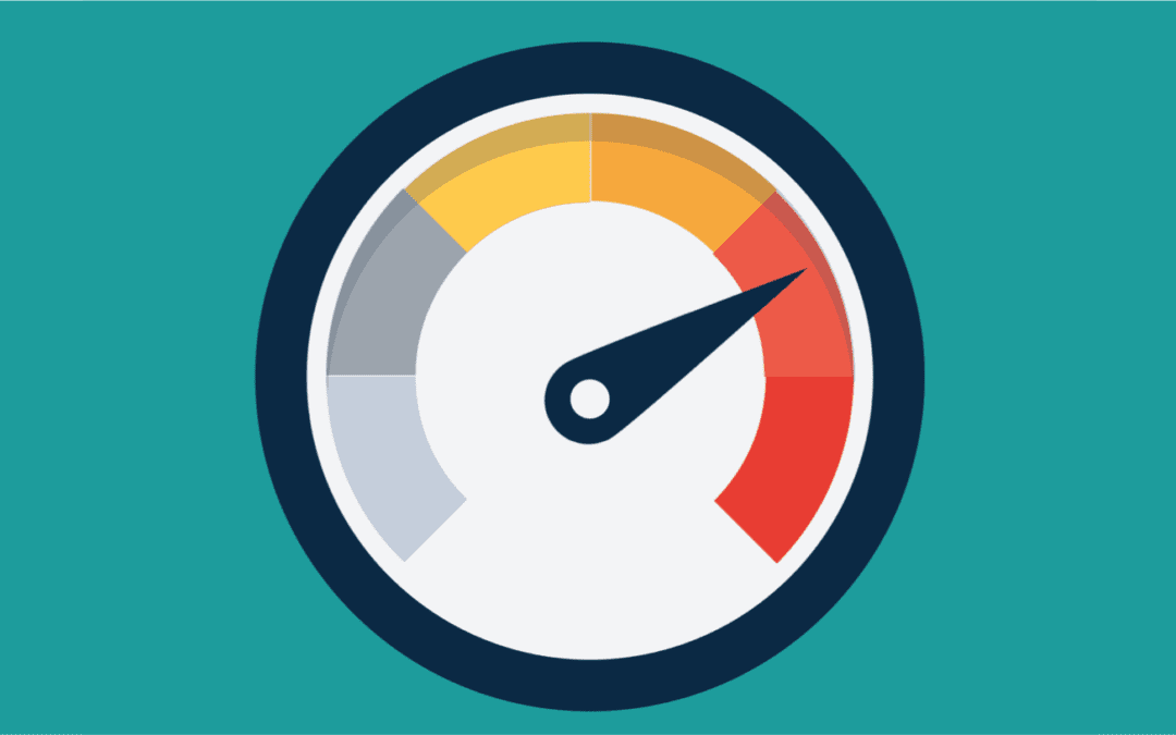 Graphic showing a speedometer